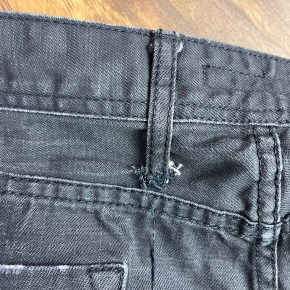 Vintage Projek Raw Mens Jeans Black Baggy Distressed Slim Fit Straight Leg 38x31 - Picture 11 of 12